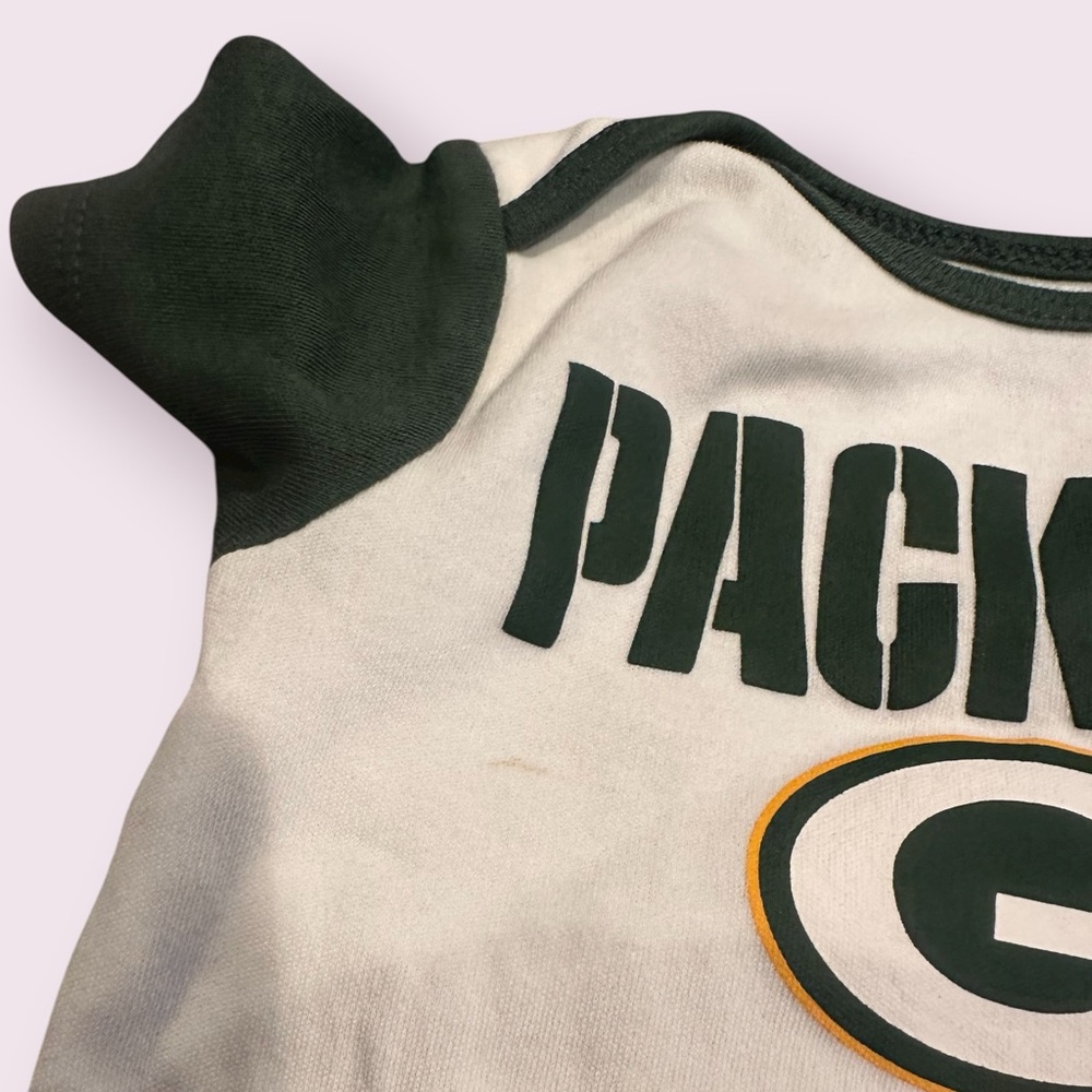 NFL Team Apparel Baby Green Bay Packers Football Onsie Size 3/6 Month - Picture 8 of 8
